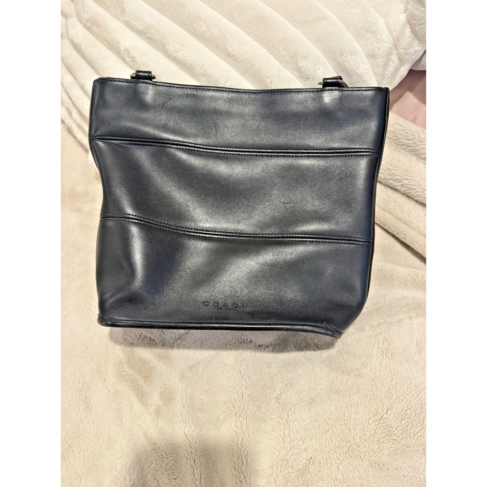 Coach Vintage Tribeca Shopper Leather Tote Bag Black 9098